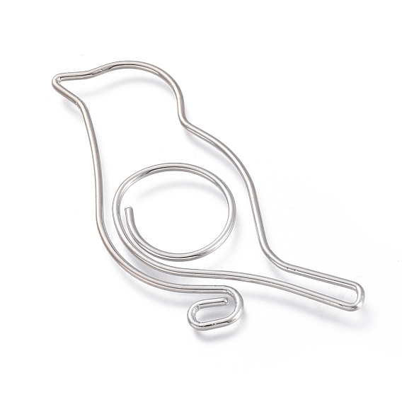 Bird Shape Iron Paperclips, Cute Paper Clips, Funny Bookmark Marking Clips