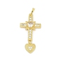 Латунные микро проложить кубического циркония подвески, пересекаются с сердцем, без свинца и без кадмия, долговечный, стойки покрытие