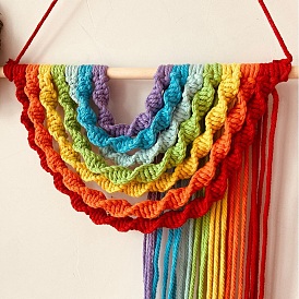 Rainbow Cotton Crochet Tapestry, Home Decotations, Wall Decoration, Colorful