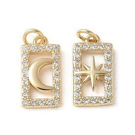 Латунные микропаве прозрачные подвески с фианитом, без кадмия и без свинца, долговечный, настоящие 18k позолоченные подвески, стойки покрытие, с целью перехода в кольце