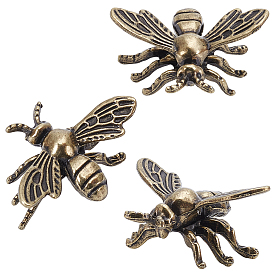 4Pcs Alloy Bees Display Decorations, for Home Office Desk Decoration