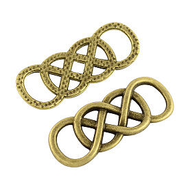 Звенья / разъемы из сплава в тибетском стиле, без кадмия и без свинца, 32x12.5x2 мм, отверстие : 9x5 мм