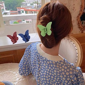 Wholesale New Designer Colorful Butterfly Hair Clip Fashion Large Shark Clip  Metal Butterfly Hair Claw for Women Hair Accessories From m.