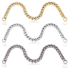 PandaHall Elite Acrylic Bag Strap Curb Chain, with Spring Rings, for Bag Straps Replacement Accessories