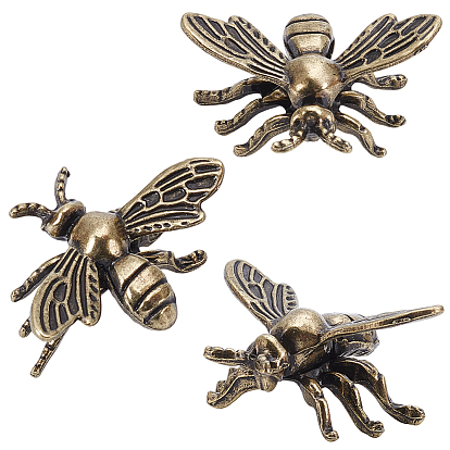 4Pcs Alloy Bees Display Decorations, for Home Office Desk Decoration