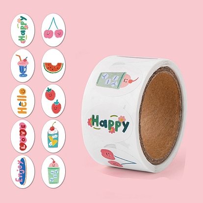 200шт рулон наклеек, самоклеящиеся бумажные наклейки, для партии, декоративные подарки