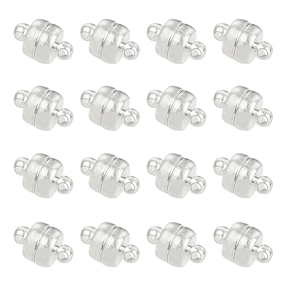 Brass Magnetic Clasps with Loops, Oval