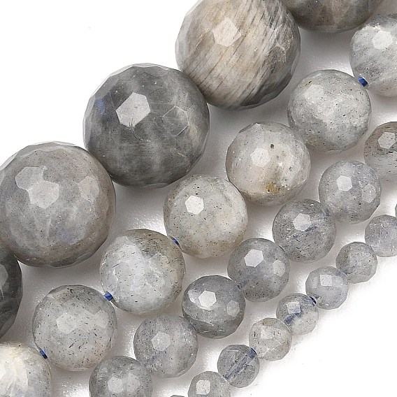 Природные лабрадорита бисер нитей, граненые, круглые