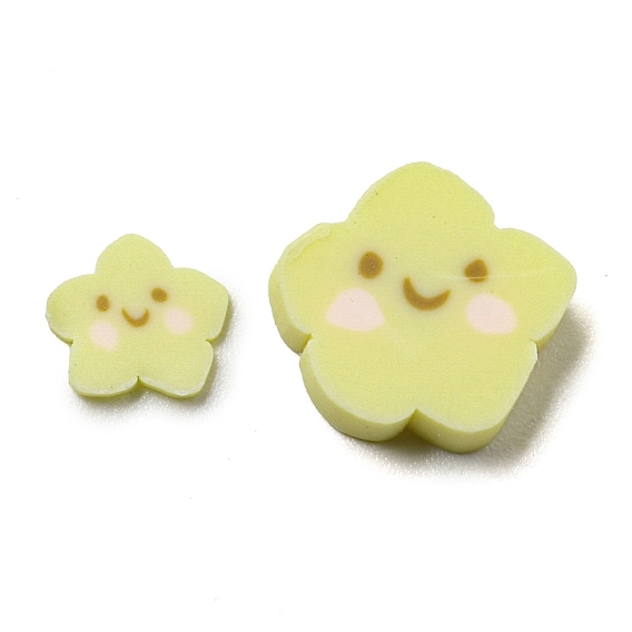 Бусины из полимерной глины , без отверстия , звезда