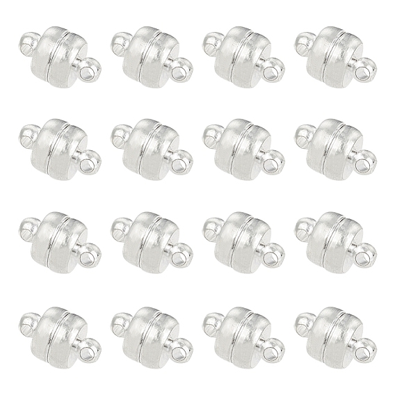 Brass Magnetic Clasps with Loops, Oval