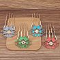 Alloy Hair Comb Finding, for DIY Jewelry Accessories, Flower