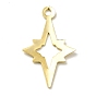 Brass Pendants, Long-Lasting Plated, Cadmium Free & Lead Free, Star