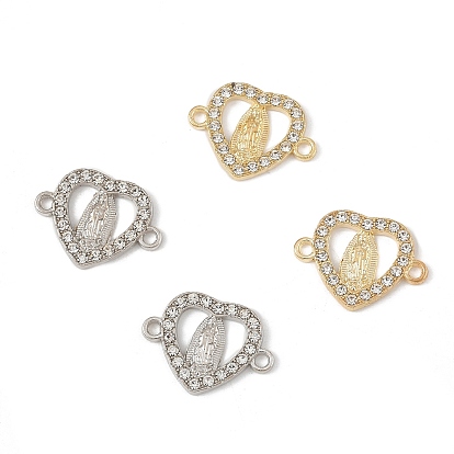 Сплав кристалл горный хрусталь сердце с Девой Марией звенья соединительные подвески