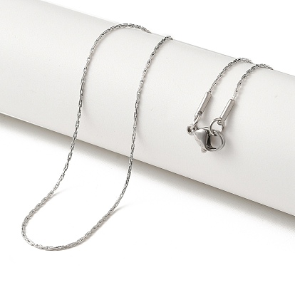 Модные унисекс 304 ожерелья из нержавеющей стали с цепочкой «бостон», с карабин-лобстерами , 19.7 дюйм (500 мм)