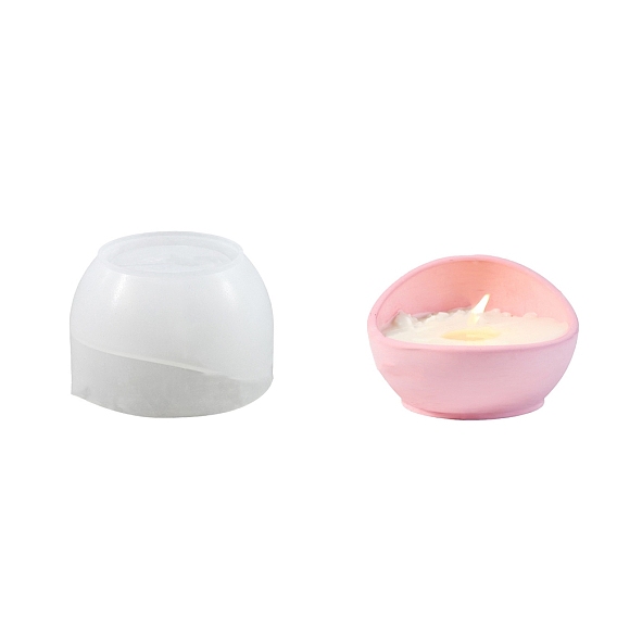 Силиконовые формы, формы для подсвечников, формы для литья гипсовой смолы, полукруглый