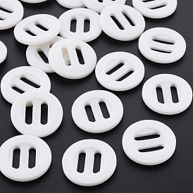 2-Hole Resin Buttons, Flat Round