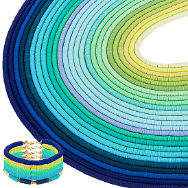 2 сумки фиксированные разноцветные 25-цветные бусины из полимерной глины ручной работы, жемчужные, Heishi бусы, для поделок ювелирных изделий, диск