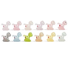 Прозрачный бисер cmолой, игрушечный конь-качалка, с блестка