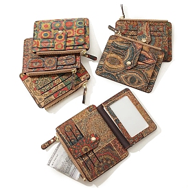 Cork Vintage Printed Card Bag, Business Card Holder, Business Card Case