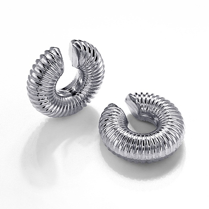 Stainless Steel Ring Cuff Earrings, Non Piercing Earrings