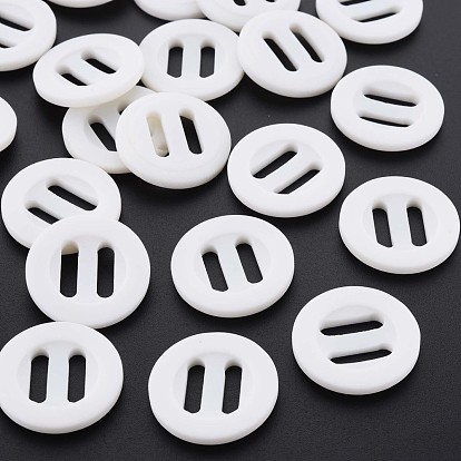 2-Hole Resin Buttons, Flat Round