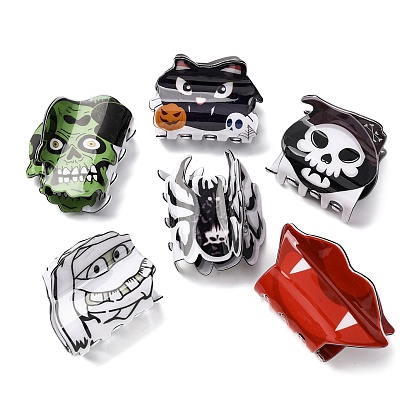 Заколка для волос из ПВХ в виде когтя на тему Хэллоуина, аксессуары для волос для женщин и девочек