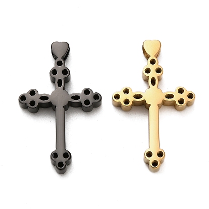 304 подвески из нержавеющей стали, крестик, ионное покрытие (ip)