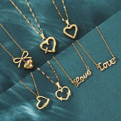 201 ожерелье из нержавеющей стали для женщин, золотые