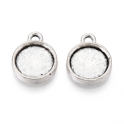 Сеттинги для кабошонов или кулона, сплав, тибетский стиль , без кадмия и без свинца, плоско-круглые