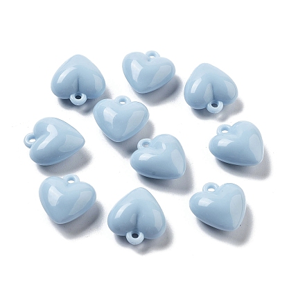 Opaque Acrylic Beads, Heart