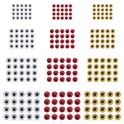 240 шт. эпоксидная смола 3 наклейки с имитацией рыбьего глаза, плоско-круглые