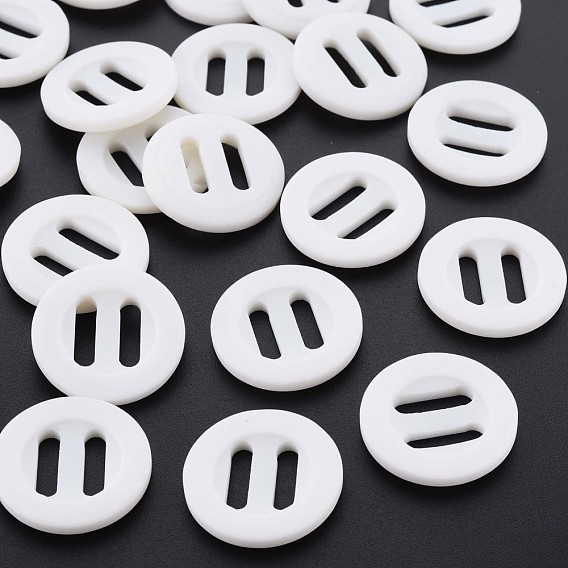 2-Hole Resin Buttons, Flat Round