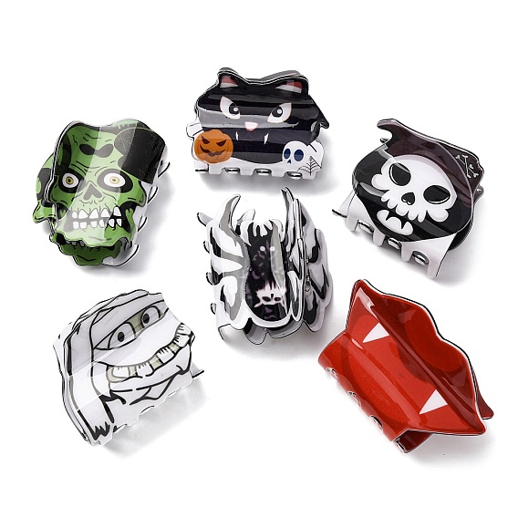 Заколка для волос из ПВХ в виде когтя на тему Хэллоуина, аксессуары для волос для женщин и девочек