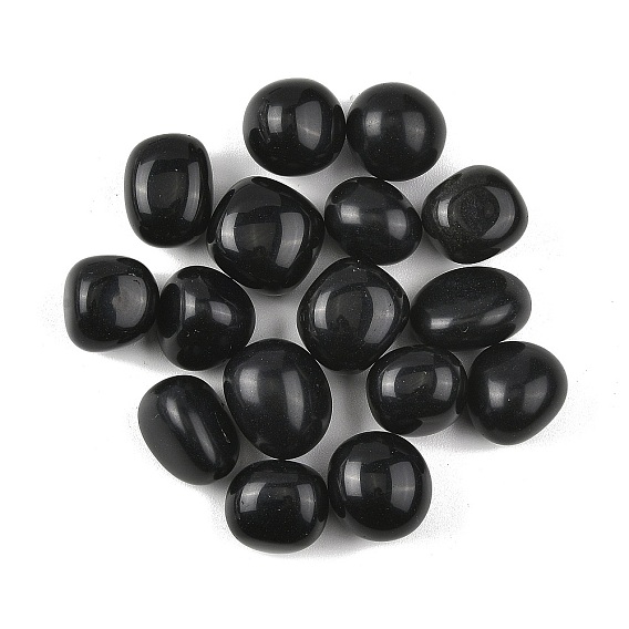 Природные обсидиана бусы, обваленные камни, нет отверстий / незавершенного, самородки