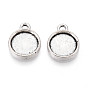 Сеттинги для кабошонов или кулона, сплав, тибетский стиль , без кадмия и без свинца, плоско-круглые