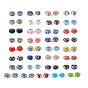 Lampwork & Brass Core European Beads, Large Hole Beads, Rondelle