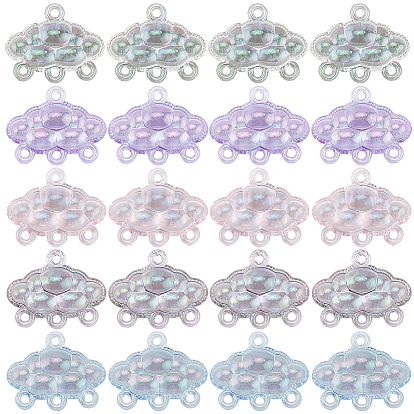 20шт. 5 цвета УФ-покрытие прозрачная смола компоненты люстры звенья, радужное облако