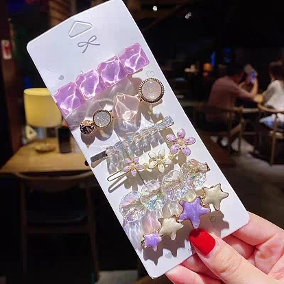 6шт. акриловые заколки для волос из кожи аллигатора, аксессуары для волос для женщин и девочек