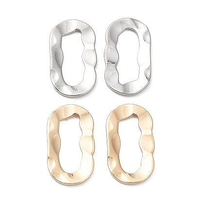 Латунные соединительные колечки, без кадмия, без никеля и без свинца, неровный чеканный овал