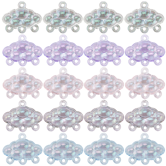 20шт. 5 цвета УФ-покрытие прозрачная смола компоненты люстры звенья, радужное облако