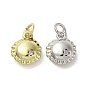 Rack Plating Brass & Cubic Zirconia Charms, Lead Free & Cadmium Free, Long-Lasting Plated, Flower Charms