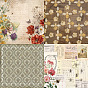 12 Sheets Retro Bees Scrapbook Paper Pads, for DIY Album Scrapbook, Background Paper, Diary Decoration