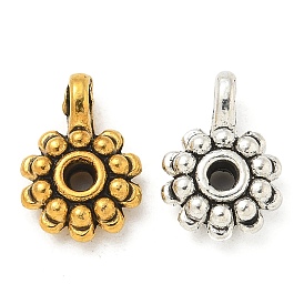 Сплавочные овальные бусины тибетского стиля , без кадмия и без свинца, цветок