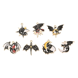 Подвески из эмали и сплава, дракон