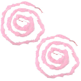 2 шт. боа из перьев индейки для танцев, свадьба, вечерние наряды, украшение костюма на хэллоуин, окрашенные