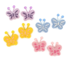 Ornements en feutre de laine, accessoires pour cheveux pour enfants, papillon