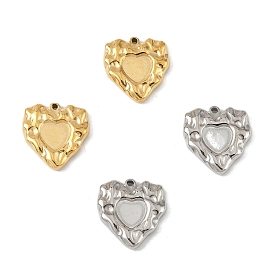 304 Настройки кабошон из нержавеющей стали кулон, сердце