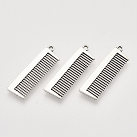 Tibetan Style Alloy Pendants, Cadmium Free & Nickel Free & Lead Free, Comb Shape