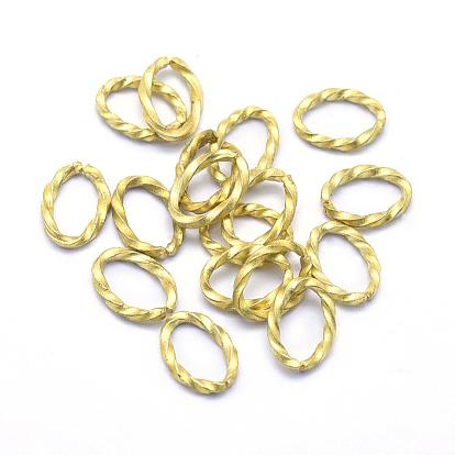 Brass Linking Rings, Twisted Oval, Lead Free & Cadmium Free & Nickel Free