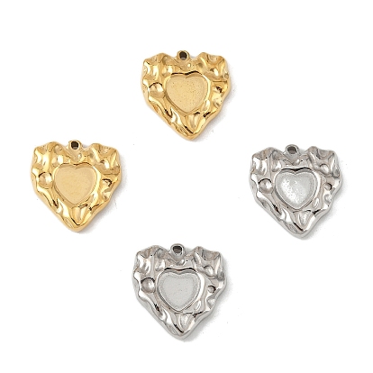 304 Настройки кабошон из нержавеющей стали кулон, сердце